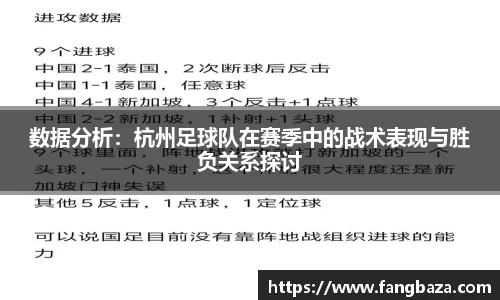 数据分析：杭州足球队在赛季中的战术表现与胜负关系探讨