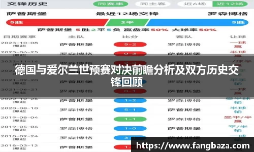 德国与爱尔兰世预赛对决前瞻分析及双方历史交锋回顾