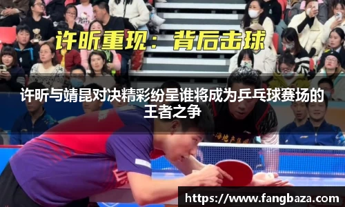 许昕与靖昆对决精彩纷呈谁将成为乒乓球赛场的王者之争